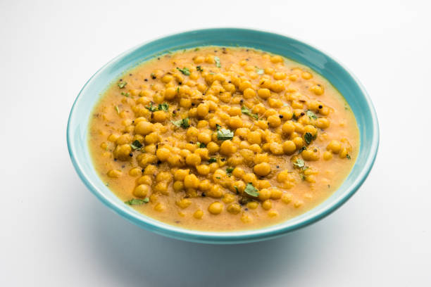 istock Indian Ragda Curry made with dried white peas or safed vatana, served in a bowl 1263766041