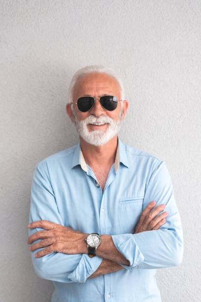 istock Stylish senior man with arms crossed 1263770597