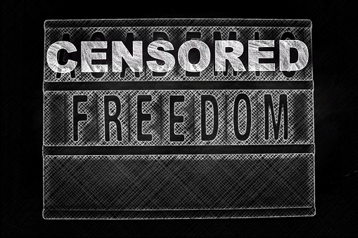 CENSORED (Academic is Erased) Freedom in Chalkboard Style. As the Academic and Scientific Community ask inconvenient questions, work is censored.
