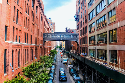 W 15th Street from The High Line, Meatpacking District, Lower Manhattan in New York, NY, United States