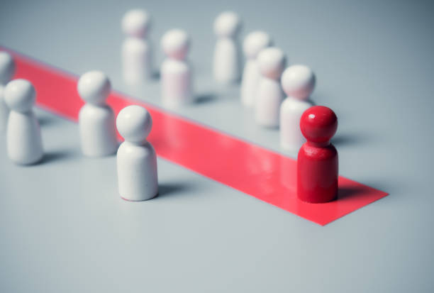 istock Leadership concept,Outstanding red people standing out from the group,Human resource,Talent management 1263778951