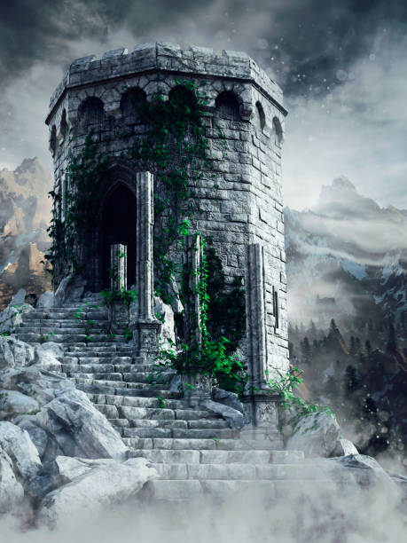 istock Ruined tower in the mountains 1263780445
