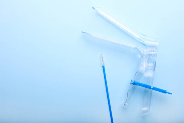 istock Disposable gynecological speculum and brush 1263787444