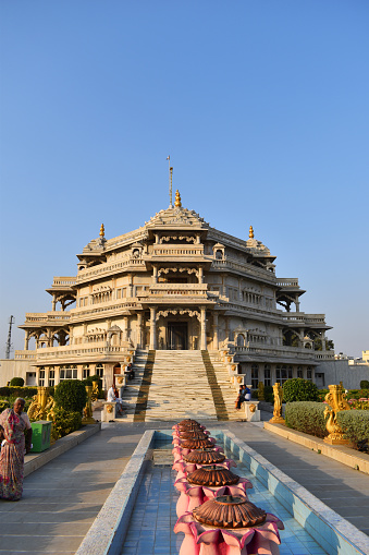 Ghodasar, Ahmedabad, India, December 2019, Shree Muktajeevan Swamibapa Smruti Mandir and World Peace Centre, built at the exact site of Jeevanpran Swamibapa's cremation in 1979