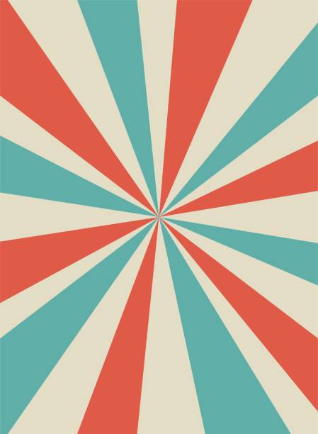 istock Sunlight retro vertical background. Pale red, blue and beige color burst backdrop. Fantasy Vector illustration. 1263787640