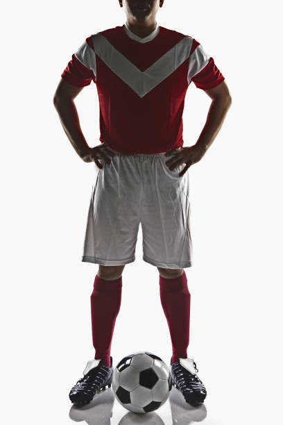 istock A soccer player with hands on waist 1263796257