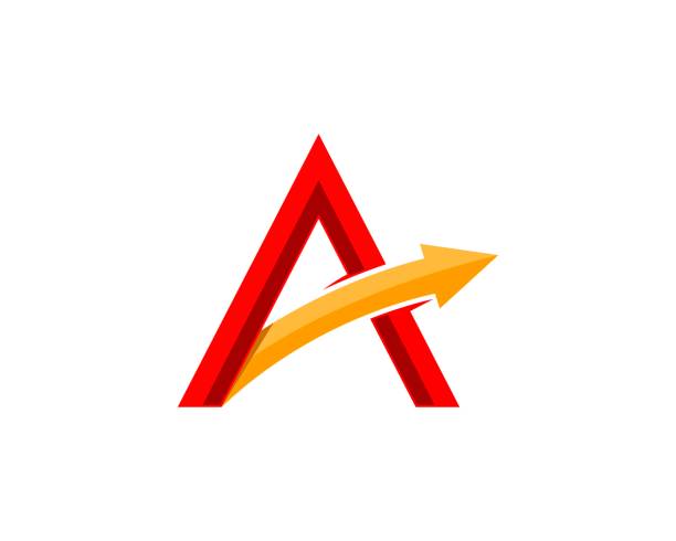 A Letter with arrow up A Letter with arrow up aspire logo stock illustrations