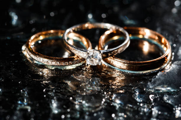 istock Diamond Ring In Black Close Up Shot 1263816266