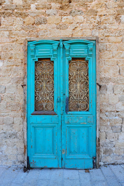 istock Wooden door in old Jaffa. 1263819379