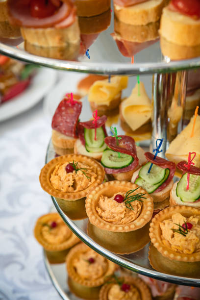 istock catering in a country restaurant on a glade. 1263821878