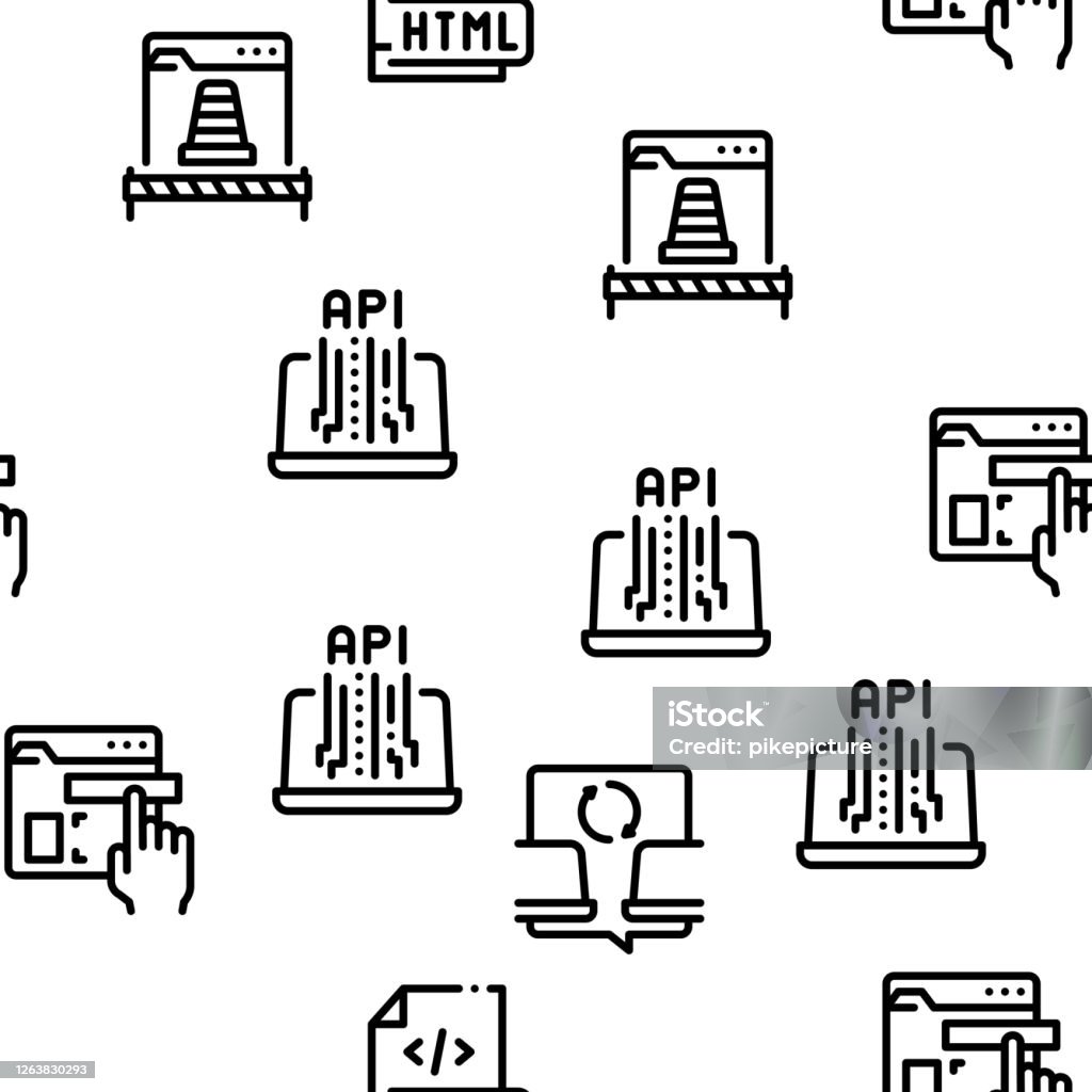 Front End Development Svg Front End Development Seamless Pattern Vector Stock Illustration ...
