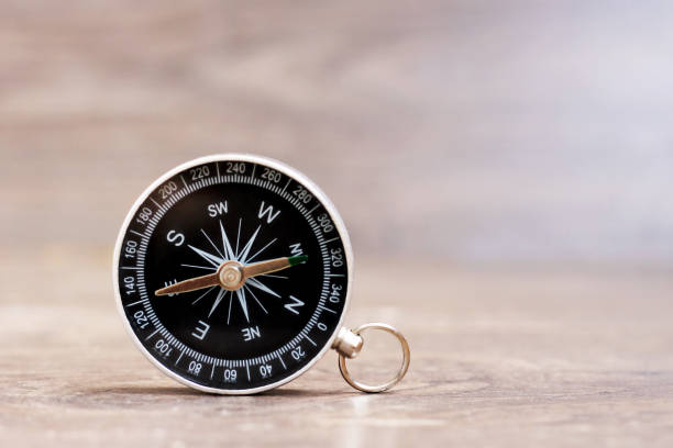 istock compass on wooden background with space for text 1263831548