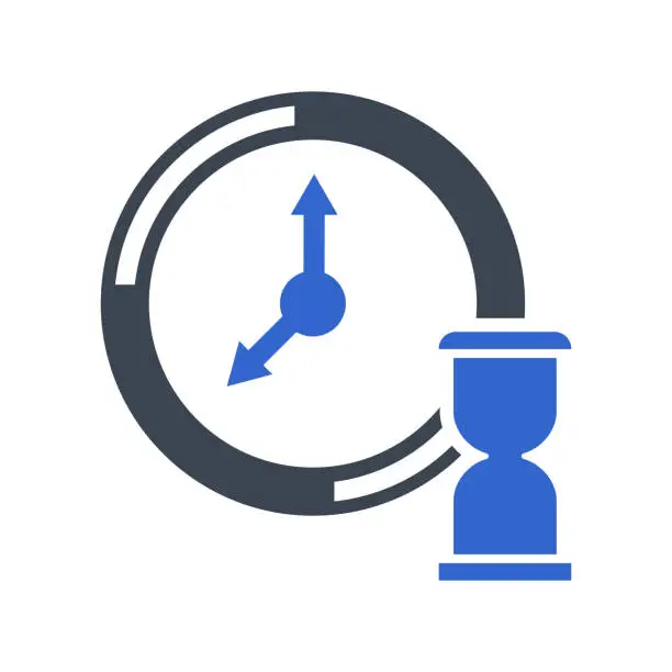 Vector illustration of Insurance maturity time icon