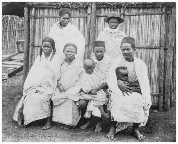 istock Antique black and white photograph: Sudan people 1263838411