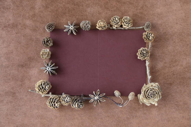 desgin of Cedar Rose and bleached Larch pine cone etc