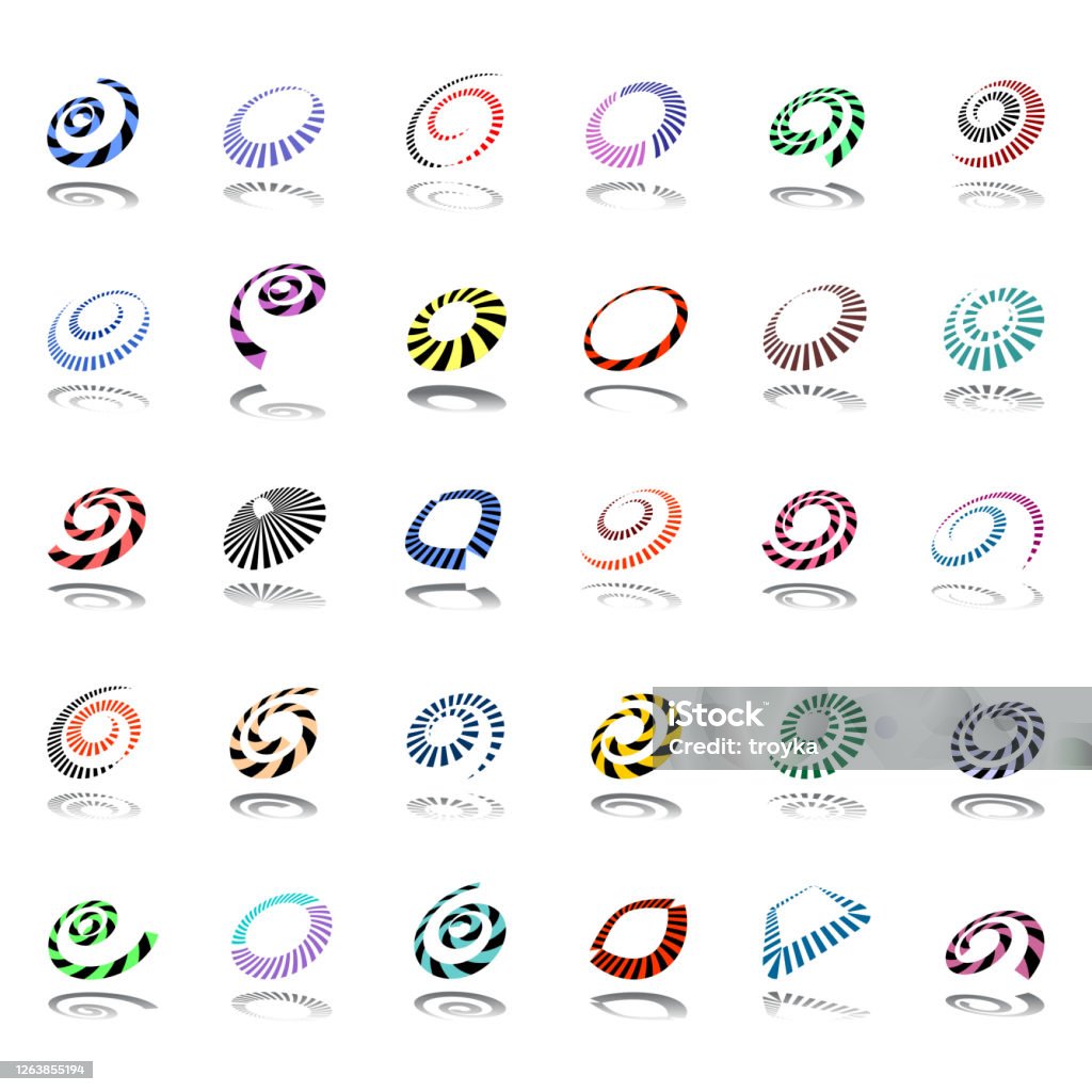 Simple Rotation Design Spiral And Rotation Design Elements Stock Illustration - Download Image ...