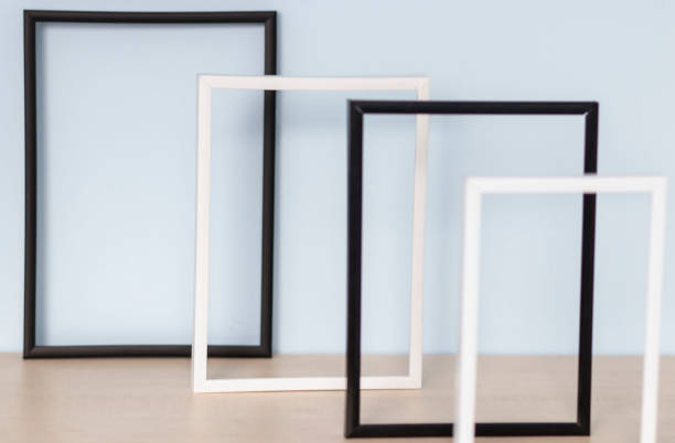istock Frames in place with a mask and a leaf on a white background. 1263855781