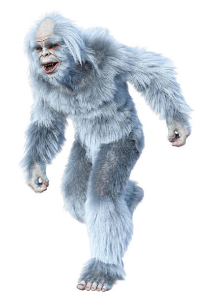istock 3D illustration fantasy creature yeti on white 1263857732