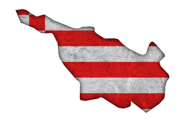 istock Map and flag of Bremen on weathered concrete, 1263861140