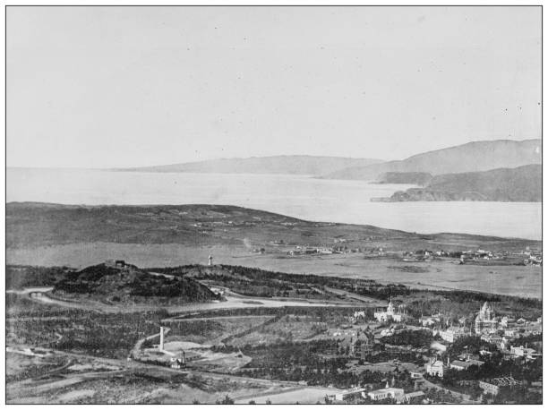 istock Antique black and white photograph: Golden Gate 1263863792