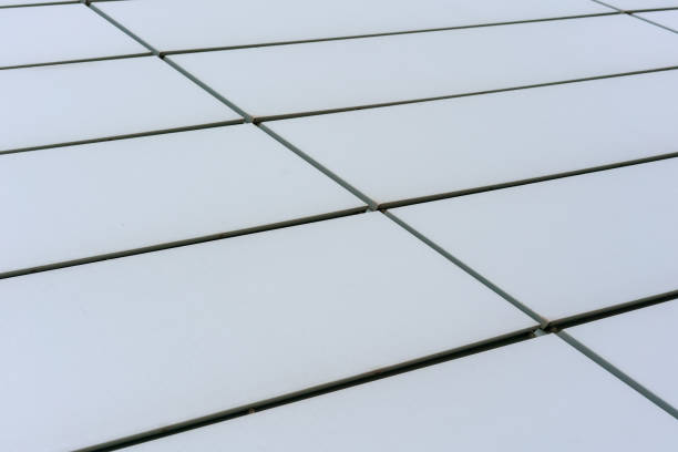 istock office building wall with white plastic decorative tiles 1263865201