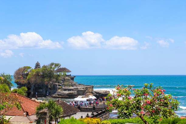 타나 롯 사원, 발리, 인도네시아 - bali temple landscape seascape 뉴스 사진 이미지