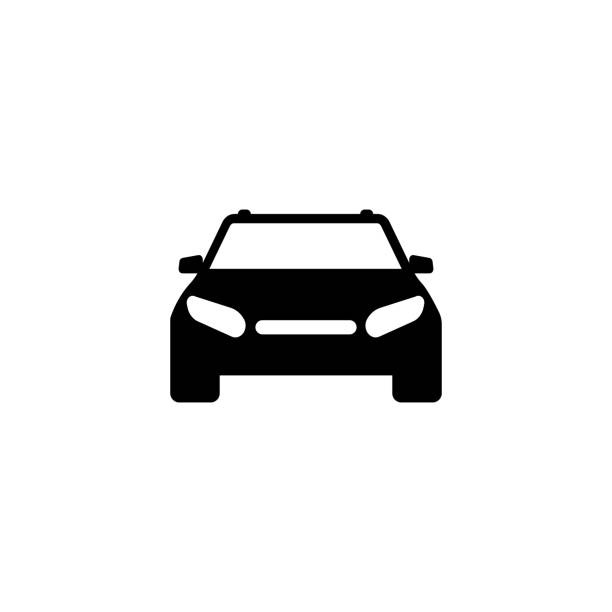 illustrazioni stock, clip art, cartoni animati e icone di tendenza di icona dell'auto simbolo design semplice - hood car headlight bumper