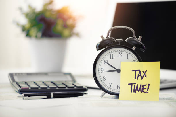 Tax time concept, accountancy, tax refund concept Tax time concept. US tax form, tax income, tax refund concept tax season photos stock pictures, royalty-free photos & images