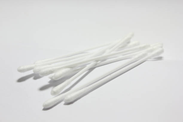 istock Cotton buds, Cotton​ swabs isolated​ on​ white​ background. 1263873636