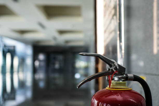 istock Alarm bells and warning lights for avoiding fire in a modern building. The subject is on the right. 1263874000