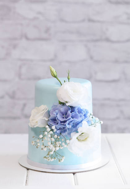 Two Tier Wedding Mini Cake stock photo