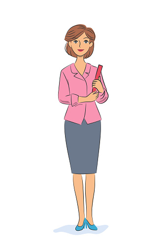 Ilustración de Joven Maestra O Empresaria Que Lleva Traje Formal Sosteniendo Cuaderno De Pie Aislado Sobre Blanco Profesión Femenina Ilustración De Dibujos Animados Planos Vectoriales y más Vectores Libres de Derechos de Ilustración de Joven Maestra O Empresaria Que Lleva Traje Formal Sosteniendo Cuaderno De Pie Aislado Sobre Blanco Profesión Femenina Ilustración De Dibujos Animados Planos Vectoriales y más Vectores Libres de Derechos de