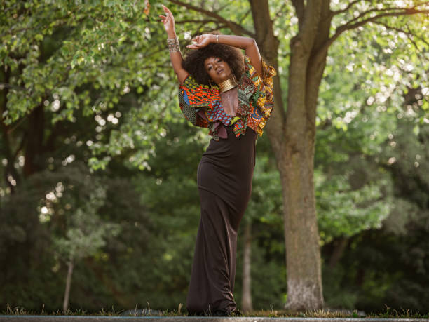 istock Young black woman feeling groovy 1263878931