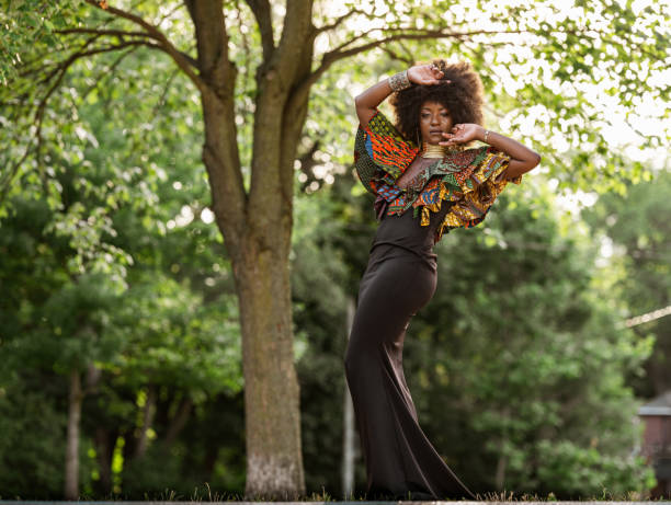 istock Young black woman feeling groovy 1263879243