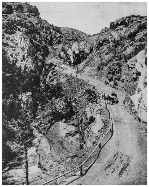 istock Antique black and white photograph: Pike Peak 1263879295