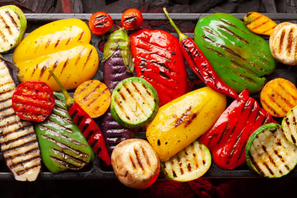 istock Grilled vegetables with spices and herbs 1263879713