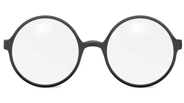 Vector illustration of Vector round glasses