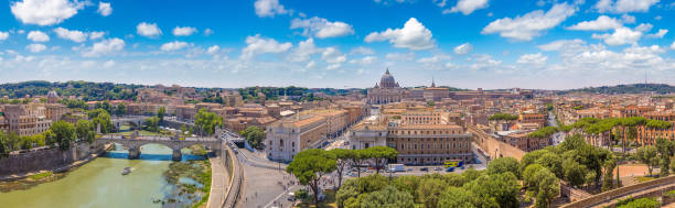 istock Panoramic aerial view of Rome 1263885133