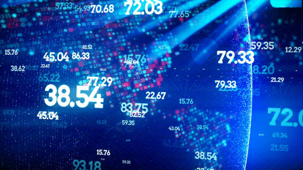 istock Digital Numbers flowing in a digital high tech environment 1263886058