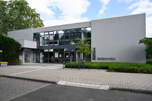 Korschenbroich, Germany, July 28, 2020 - Extension of the town hall Korschenbroich