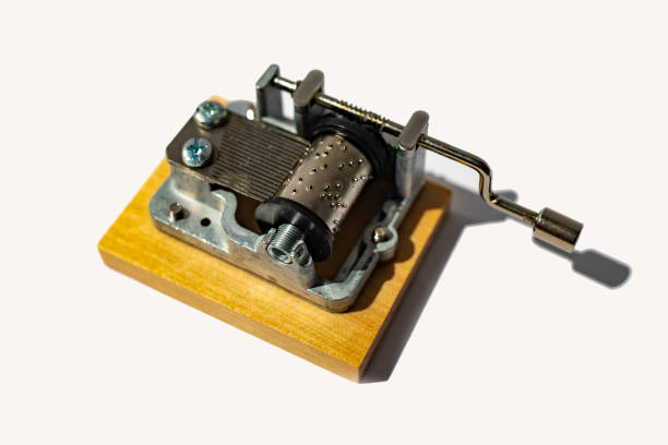 istock Vintage music box close-up on a white background. 1263887106