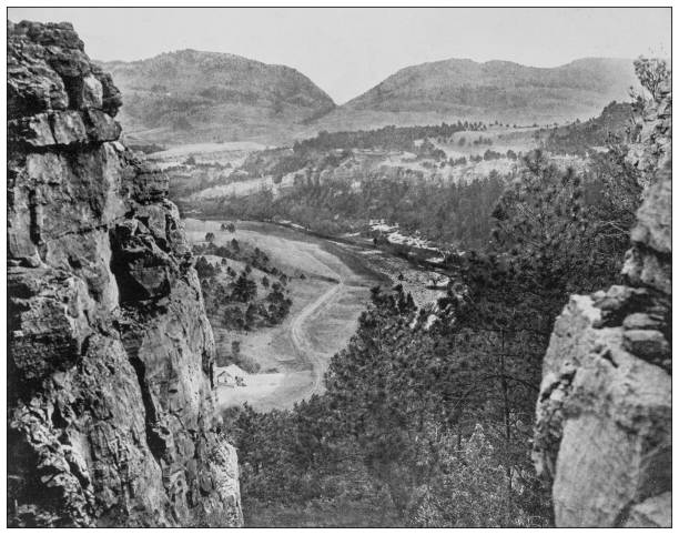 istock Antique black and white photograph: Sioux Pass, Echo Canyon 1263887713