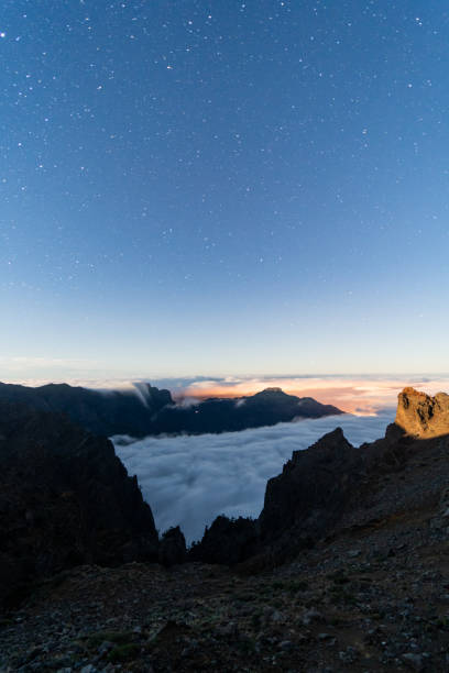 istock Starry sky over cloud covered valley, La Palma, Canary Islands, Spain 1263891323