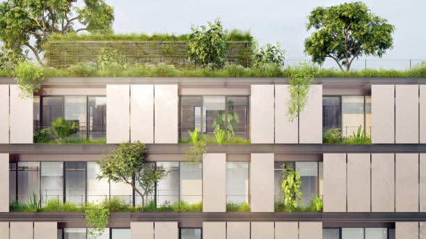 緑の建物 - green building ストックフォトと画像