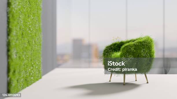 Relaxing Green Chair Stock Photo - Download Image Now - Environmental Conservation, Sustainable Resources, Green Color