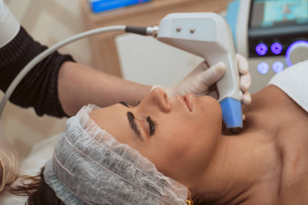 istock Woman doing cosmetic treatments 1263894894