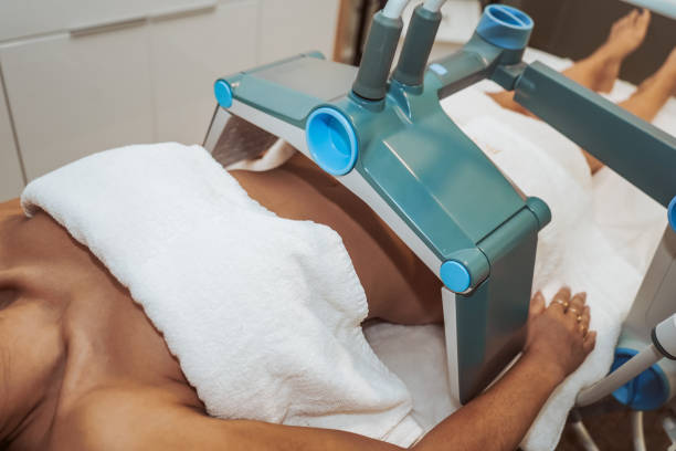 istock Woman doing cosmetic treatments 1263894918
