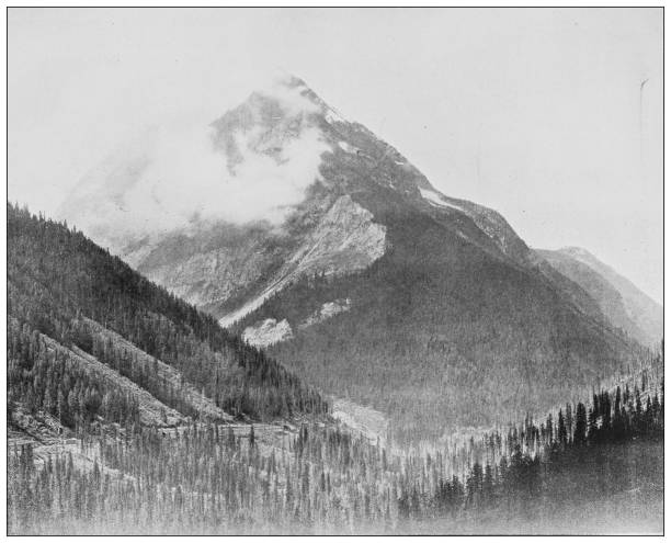 istock Antique black and white photograph: Mount Ross, Canada 1263895934