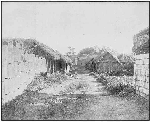 istock Antique black and white photograph: Bac Ninh, Vietnam 1263902165