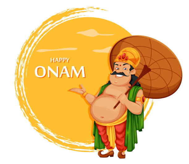 Happy Onam Festival In Kerala King Mahabali Stock Illustration - Download  Image Now - Onam, King - Royal Person, Traditional Festival - iStock